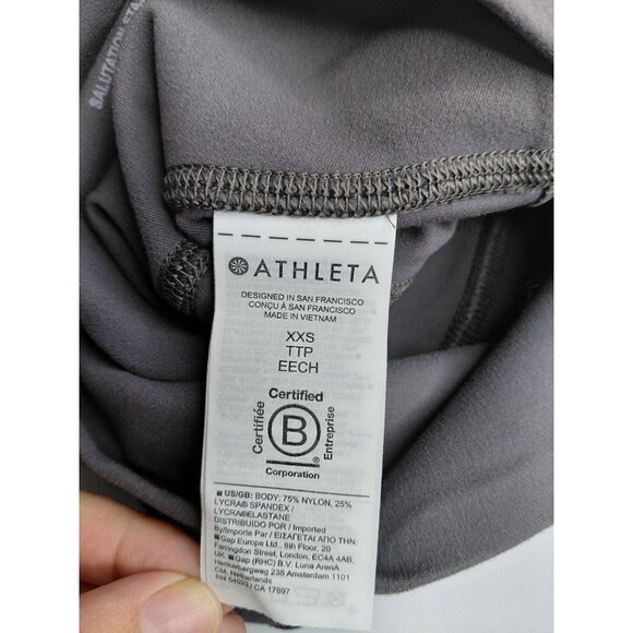 Athleta Salutation Stash 5" Shorts XXS Nylon Spandex Gray - Picture 3 of 7